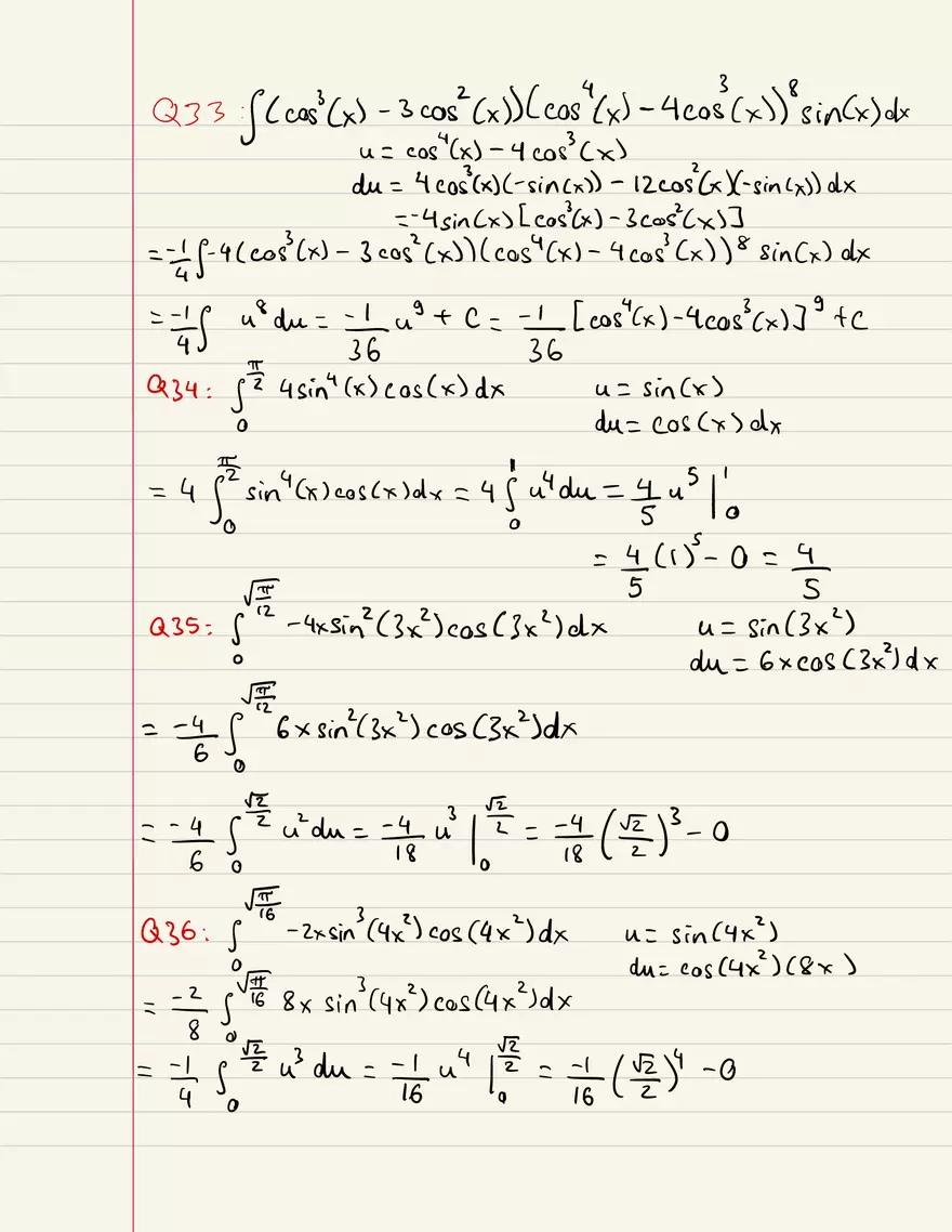 Integration By U Substitution (Homework) - Page 8