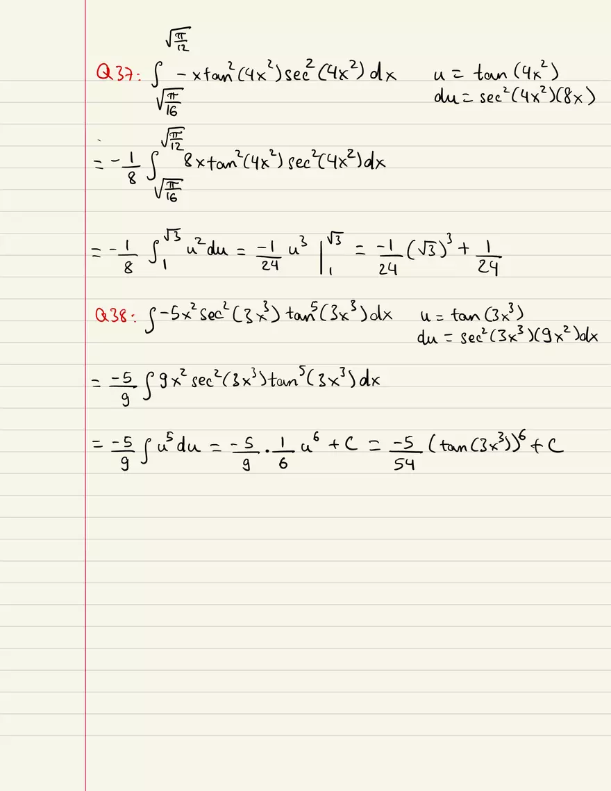Integration By U Substitution (Homework) - Page 9