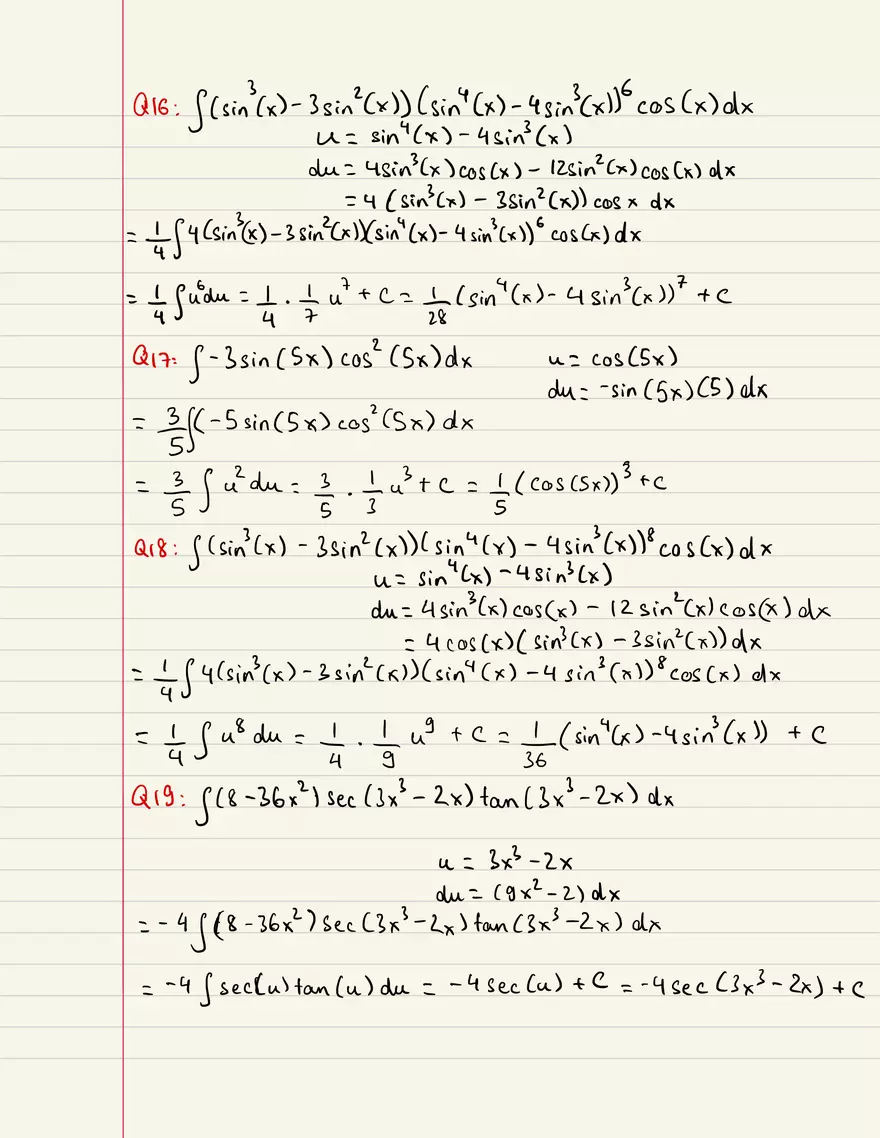 Integration By U Substitution (Homework) - Page 4