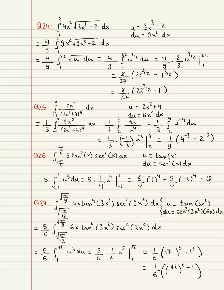 Integration By U Substitution (Homework) - Page 6