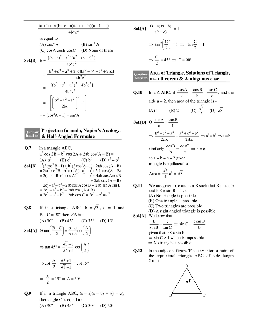 Properties of Triangle Exercise # 1 - Page 2