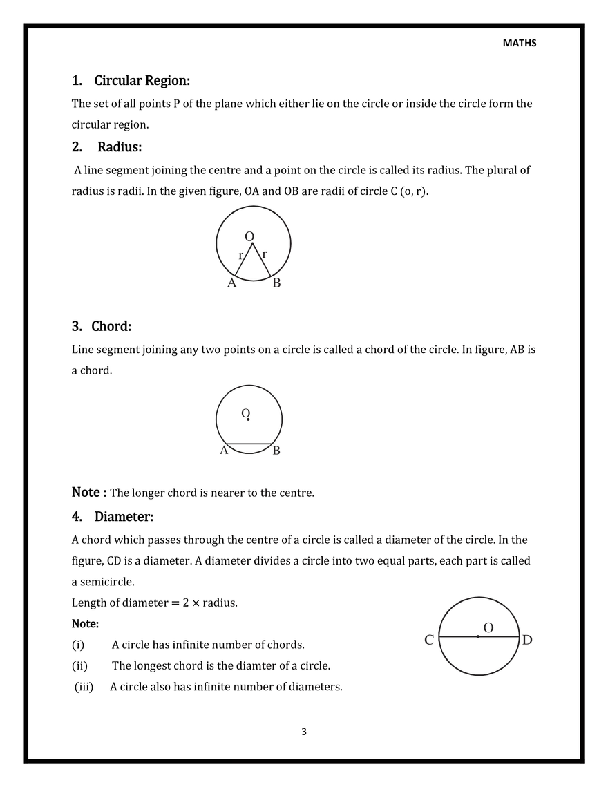Basic Term Related to Circle - Page 3