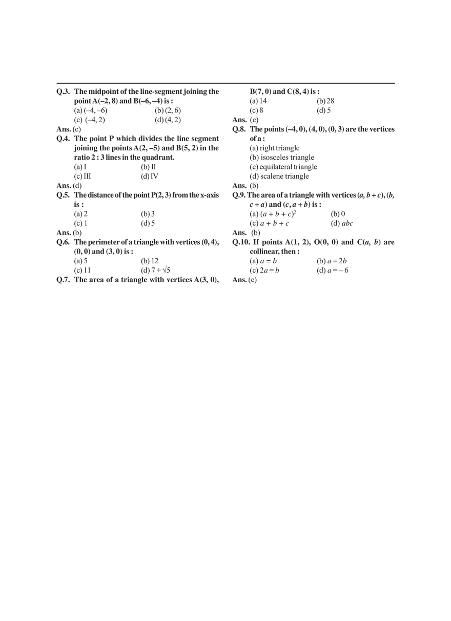 Coordinate Geometry - Page 9