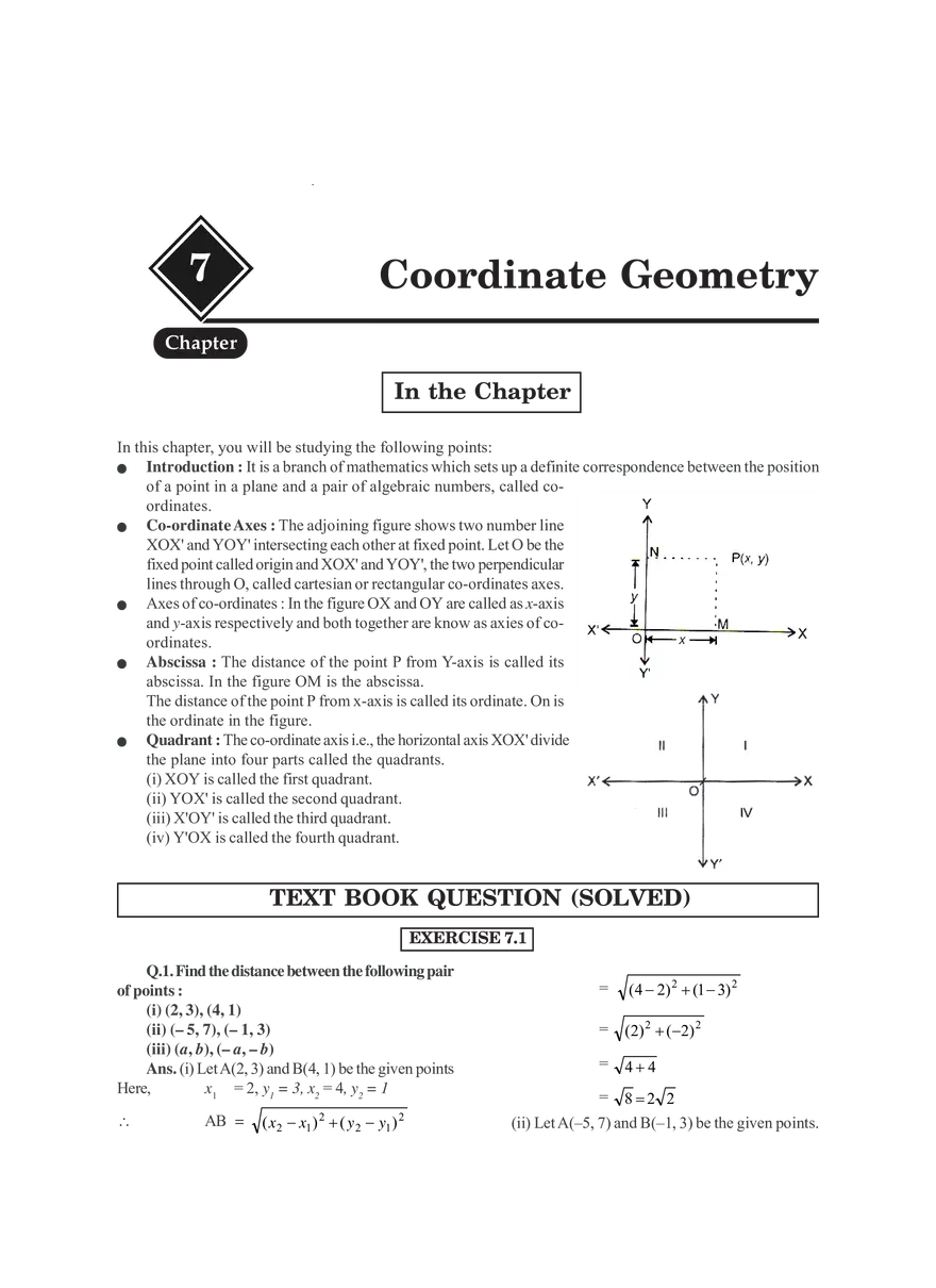 Coordinate Geometry - Page 1