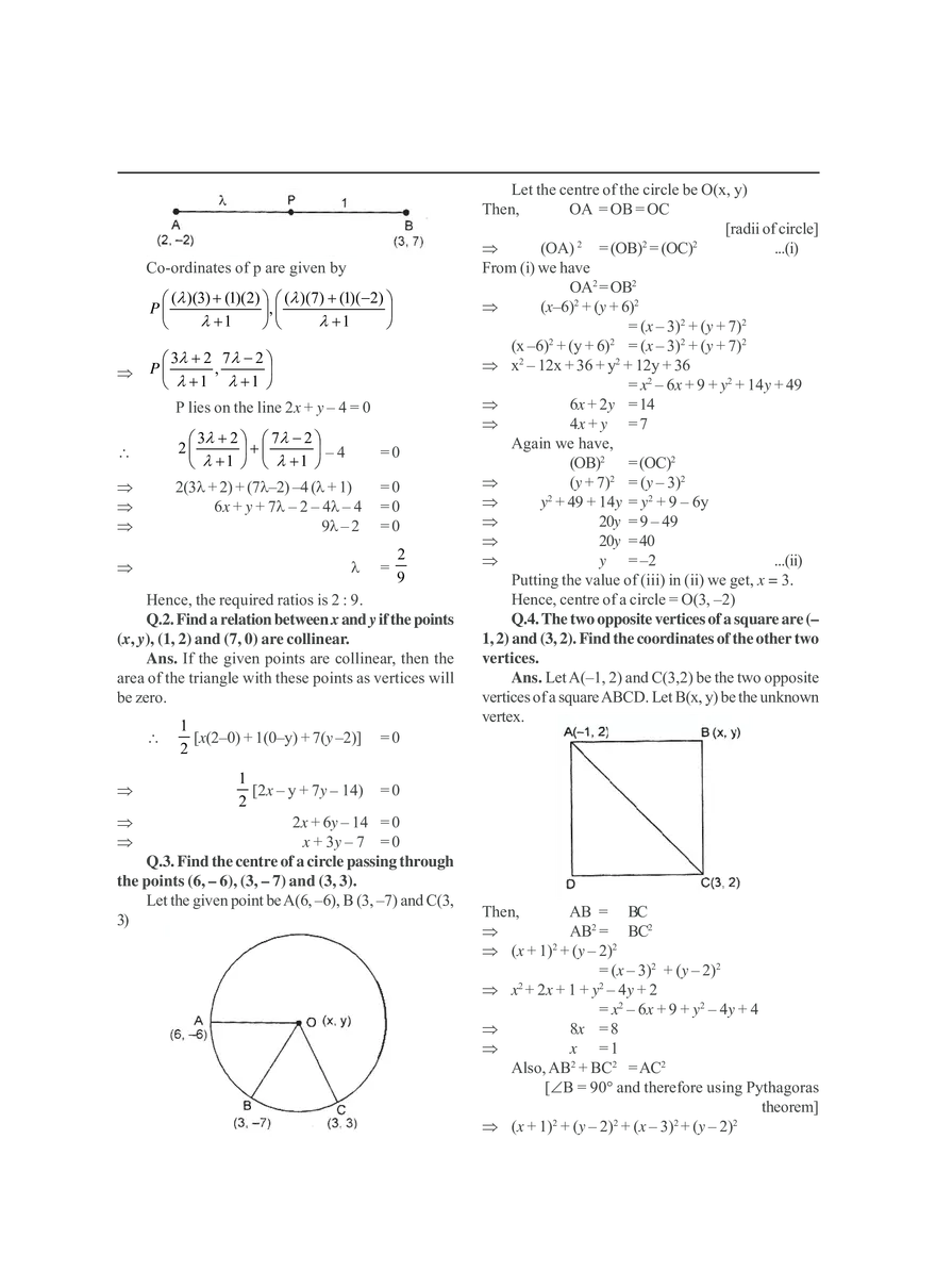 Coordinate Geometry - Page 3
