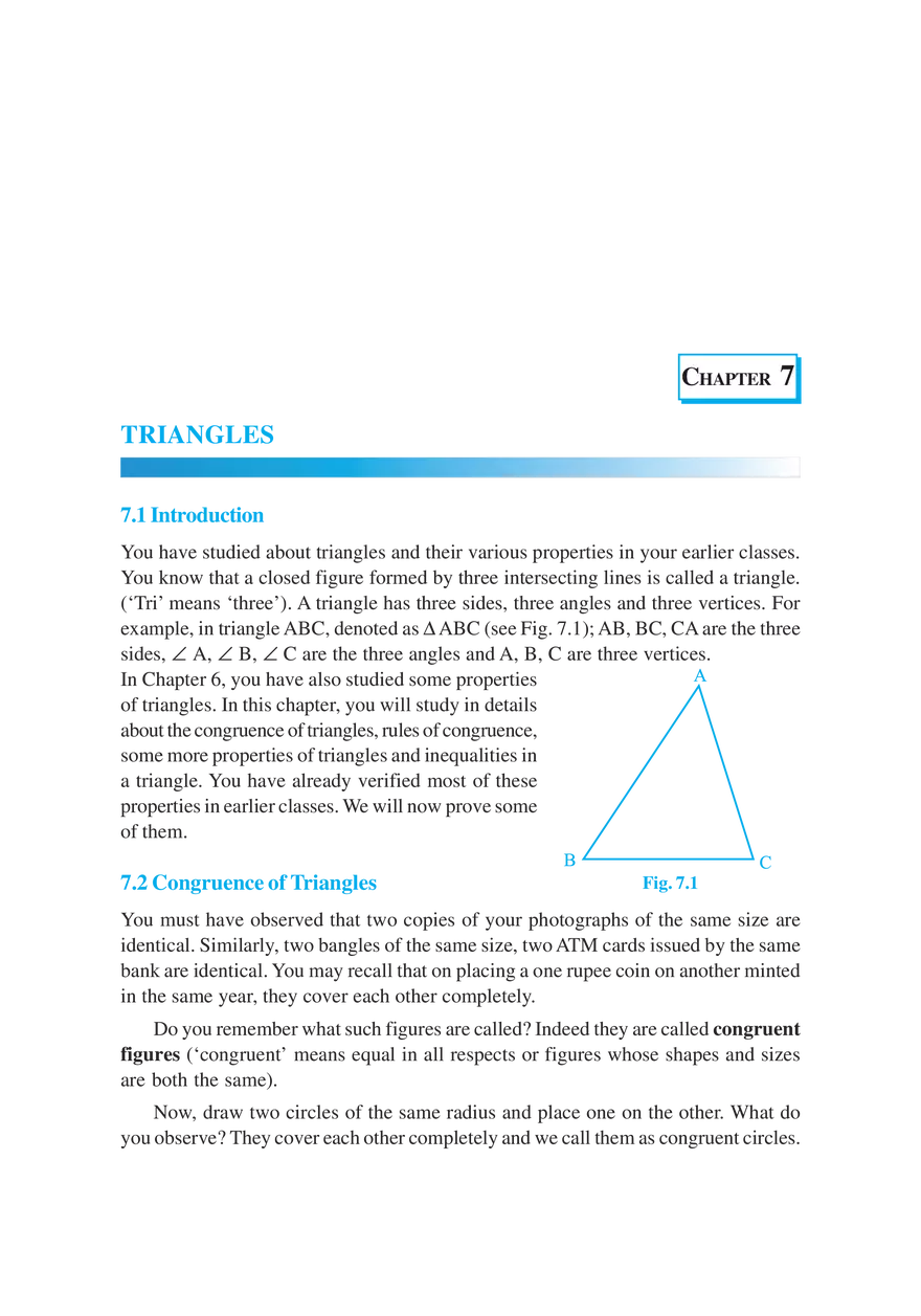 Chapter 7 Triangles - Page 1