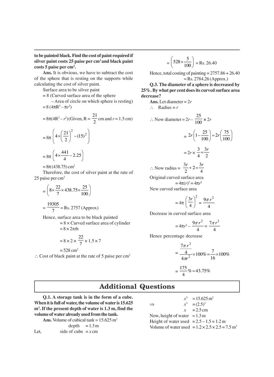 Surface Areas and Volumes - Page 10