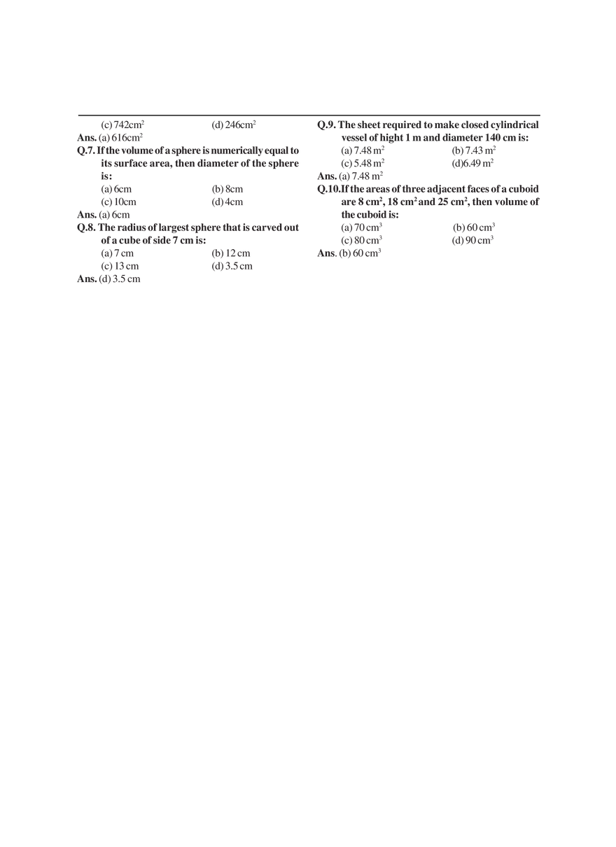 Surface Areas and Volumes - Page 14
