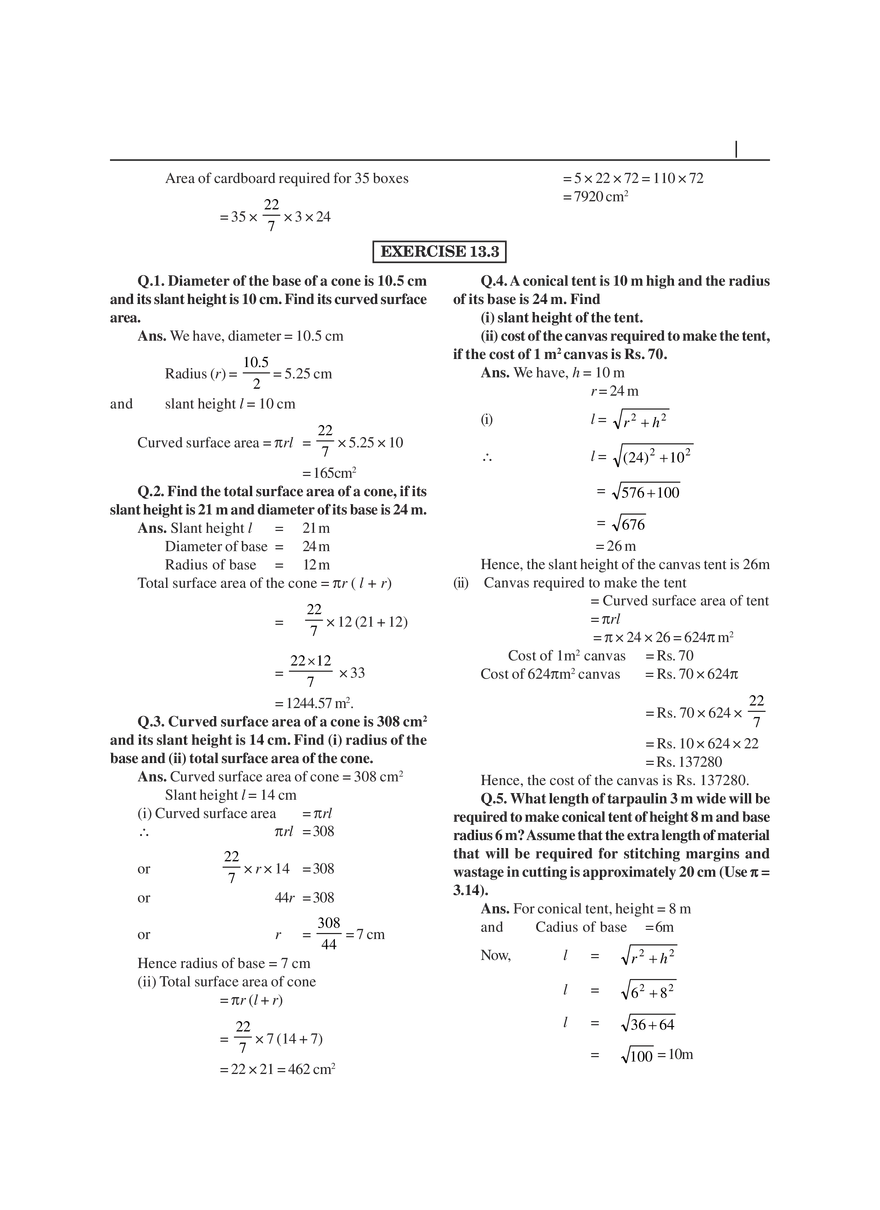 Surface Areas and Volumes - Page 17