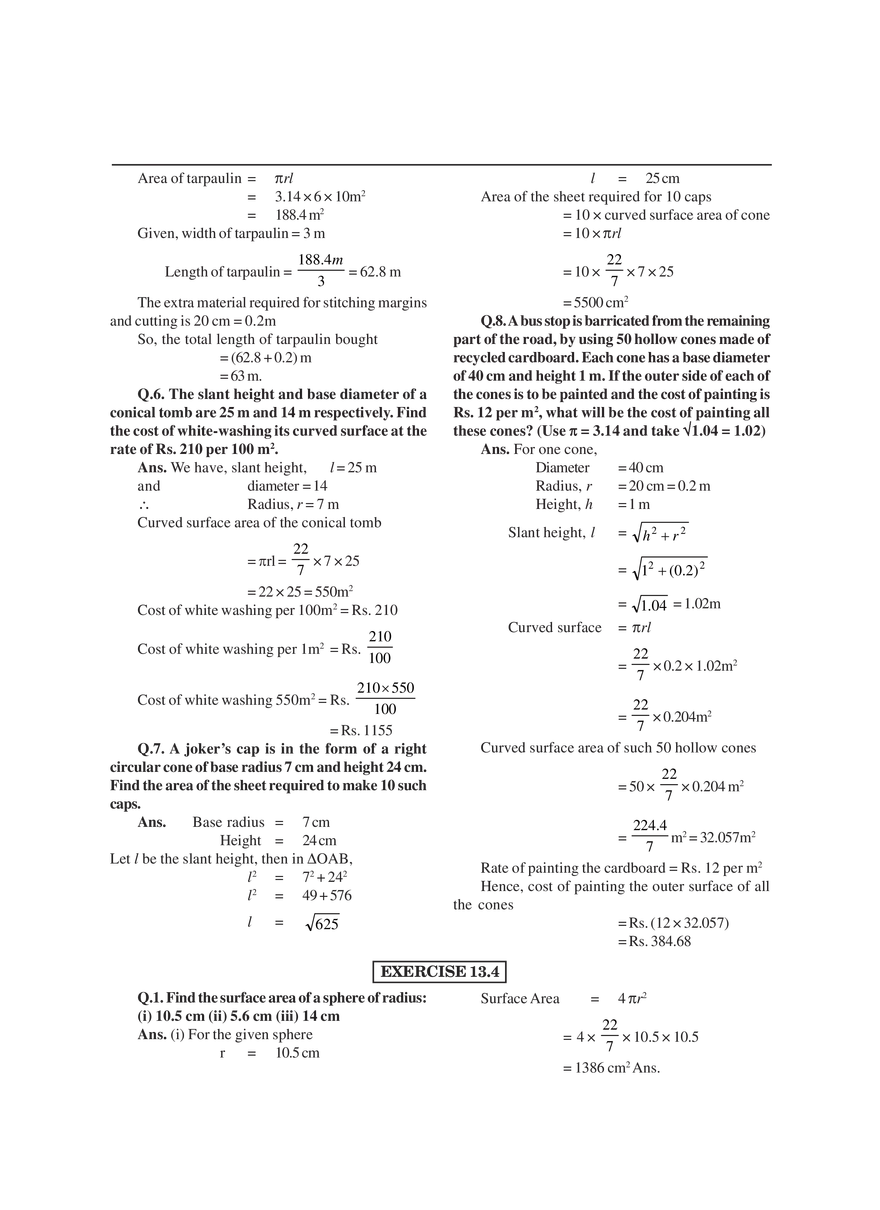 Surface Areas and Volumes - Page 18