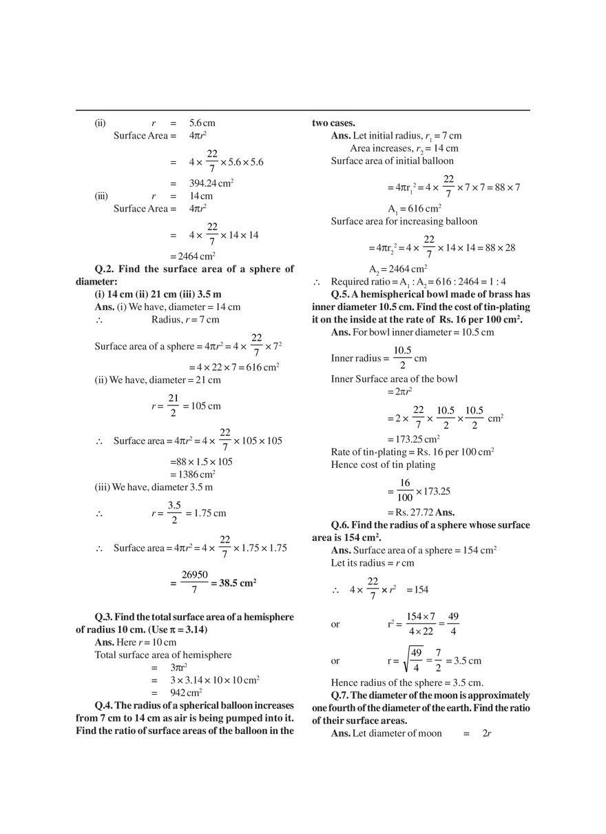 Surface Areas and Volumes - Page 19