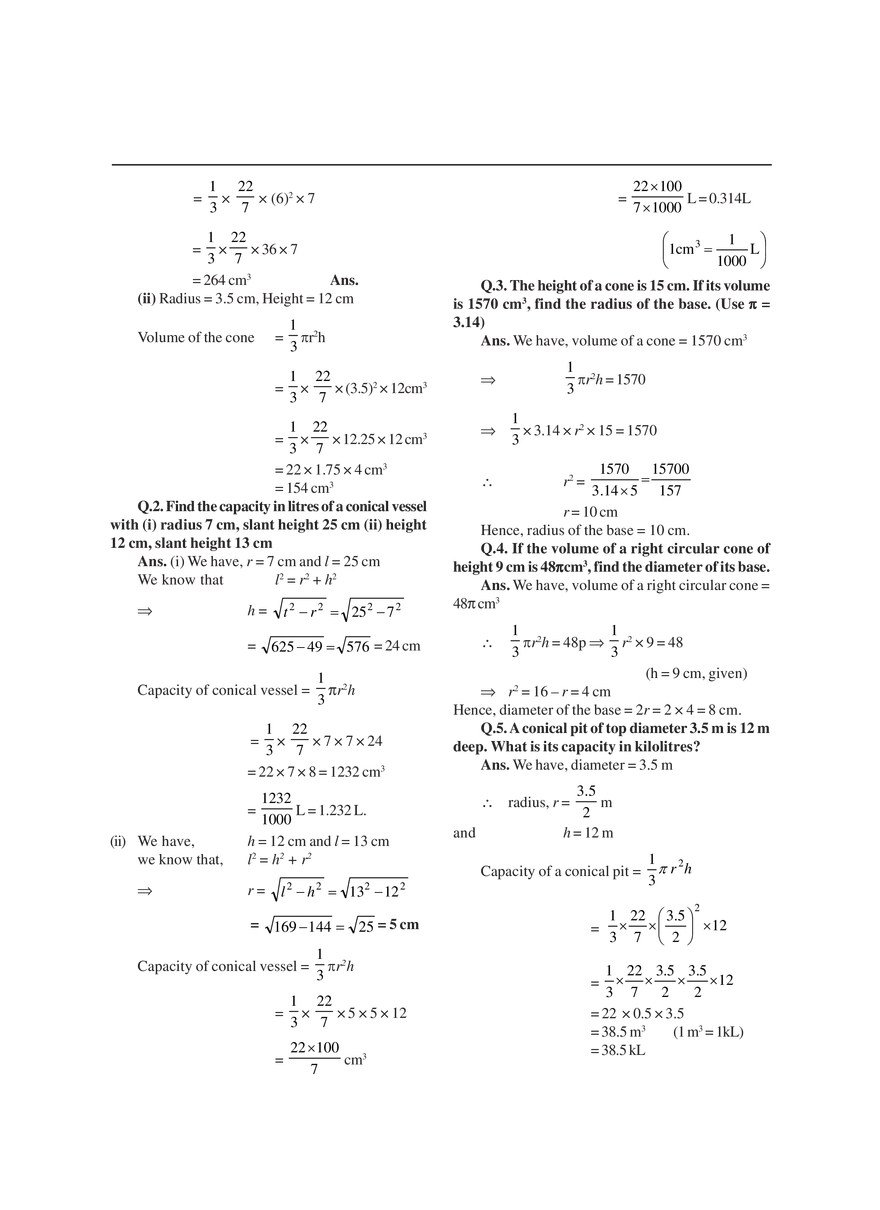 Surface Areas and Volumes - Page 5