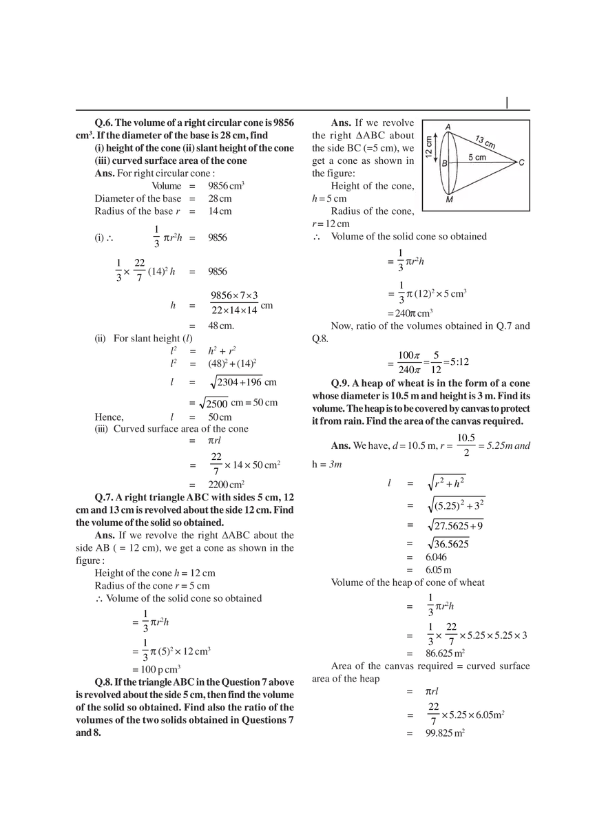 Surface Areas and Volumes - Page 6
