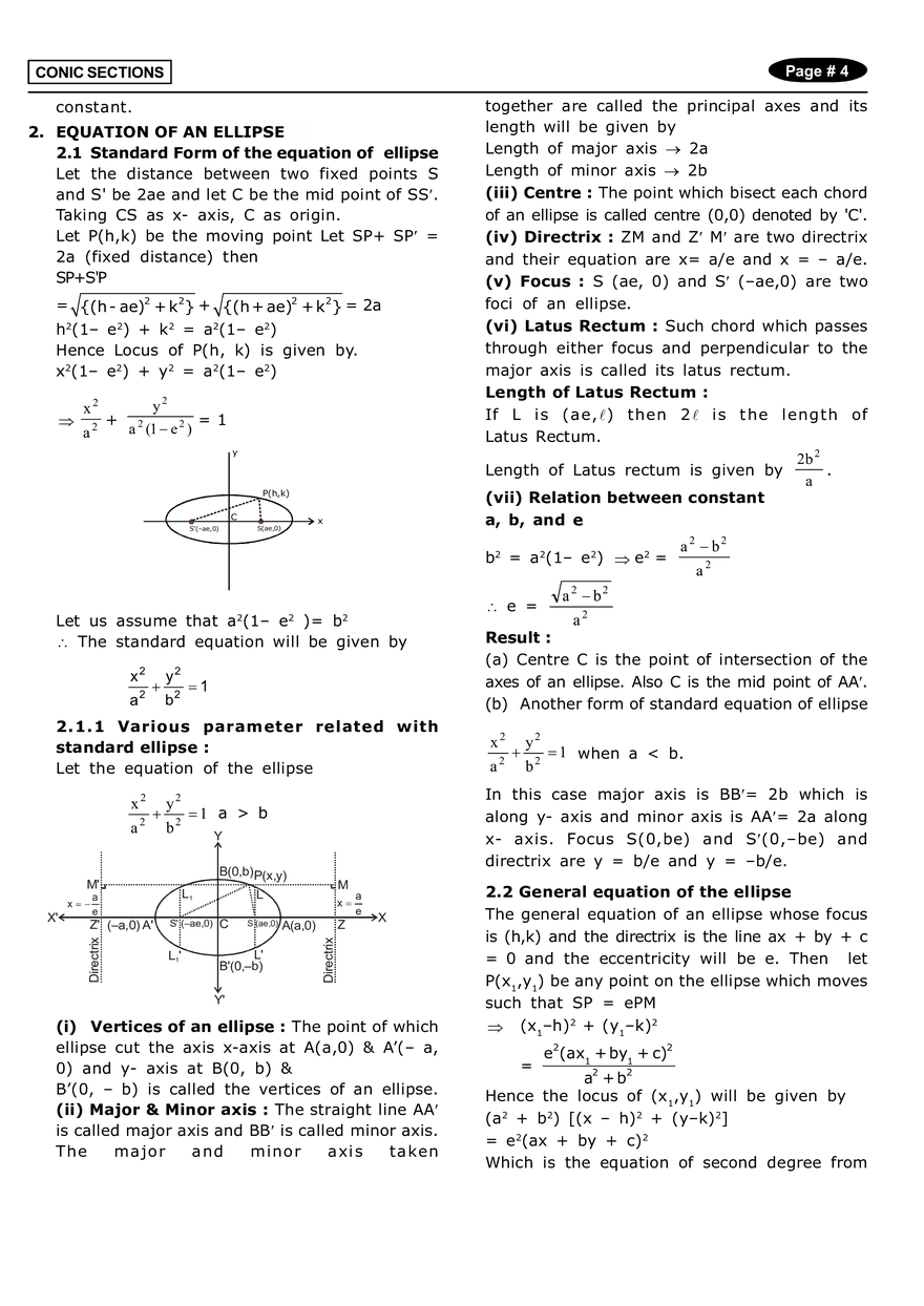 Conic Sections Answers - Page 8