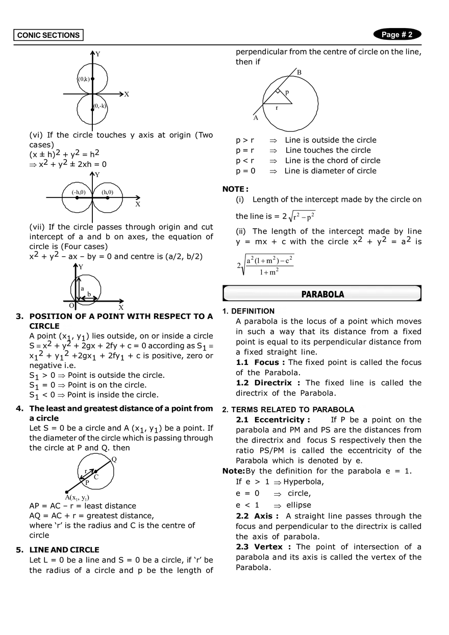 Conic Sections Answers - Page 2