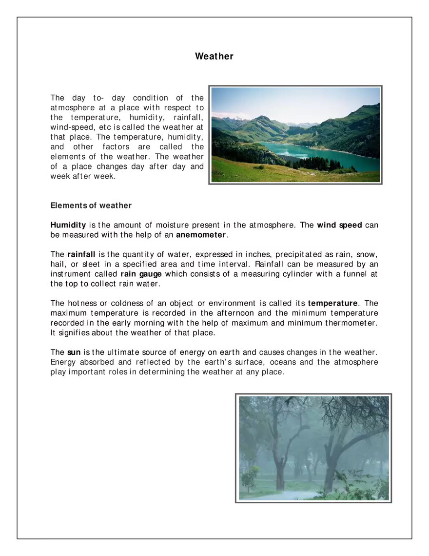 Ch-7 Weather, Climate and Adaptations of Animals to Climate - Page 2