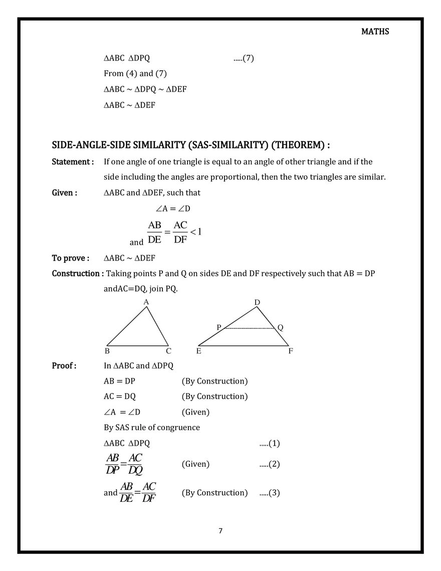 Criteria for Similarity of Triangles - Page 7