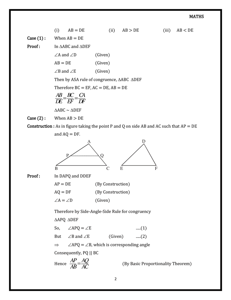 Criteria for Similarity of Triangles - Page 2