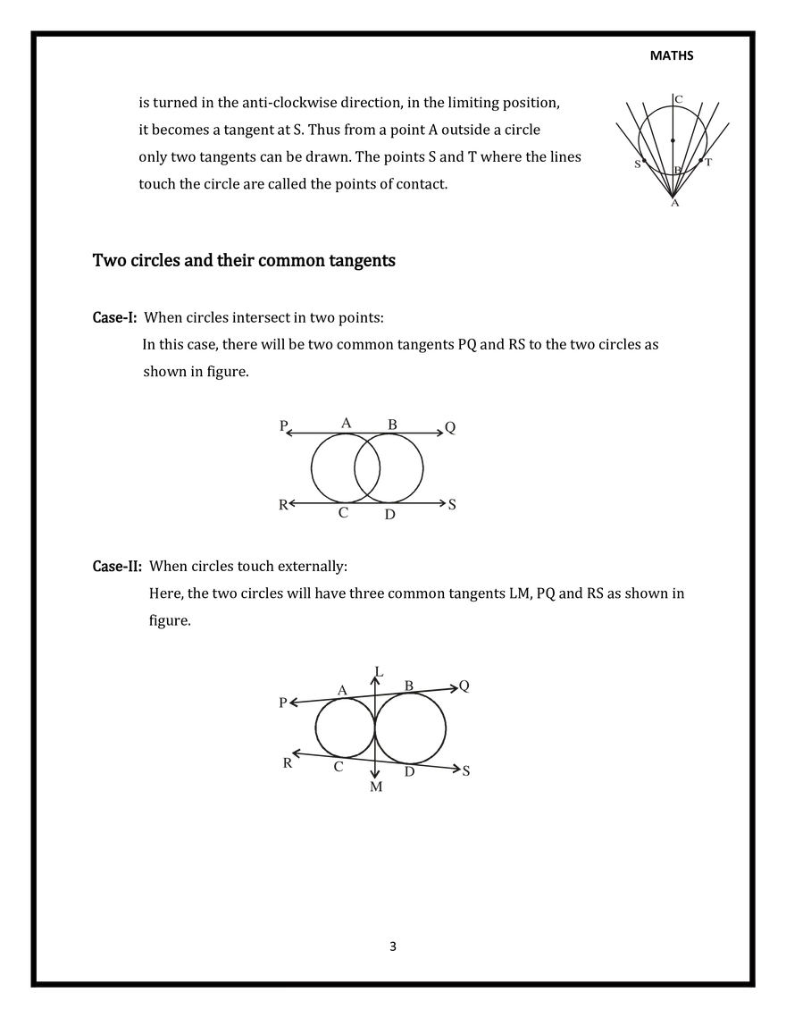 Properties of Tangent to a Circle (Theorem 1 and 2) - Page 3