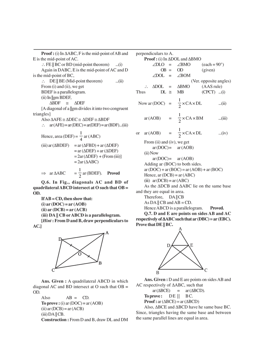 Areas of Parallelograms and Triangles Exercises - Page 13