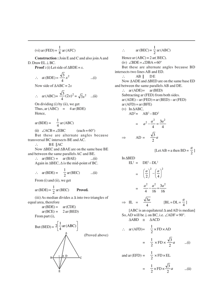 Areas of Parallelograms and Triangles Exercises - Page 3