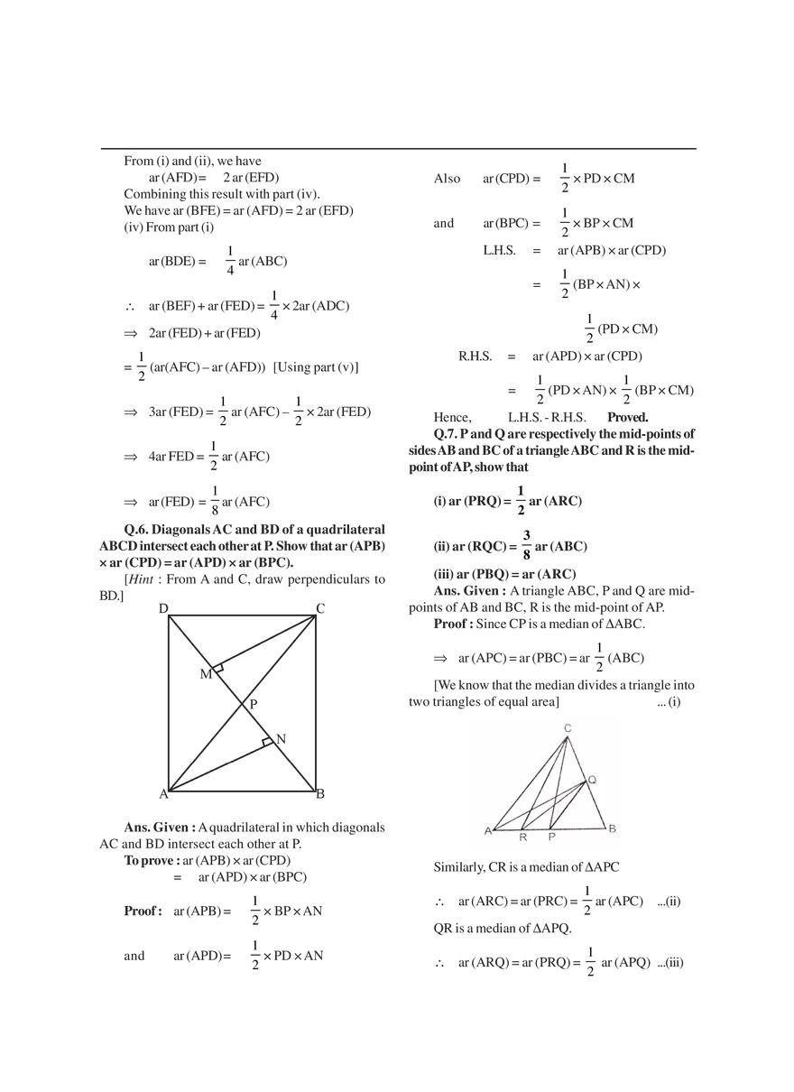 Areas of Parallelograms and Triangles Exercises - Page 4