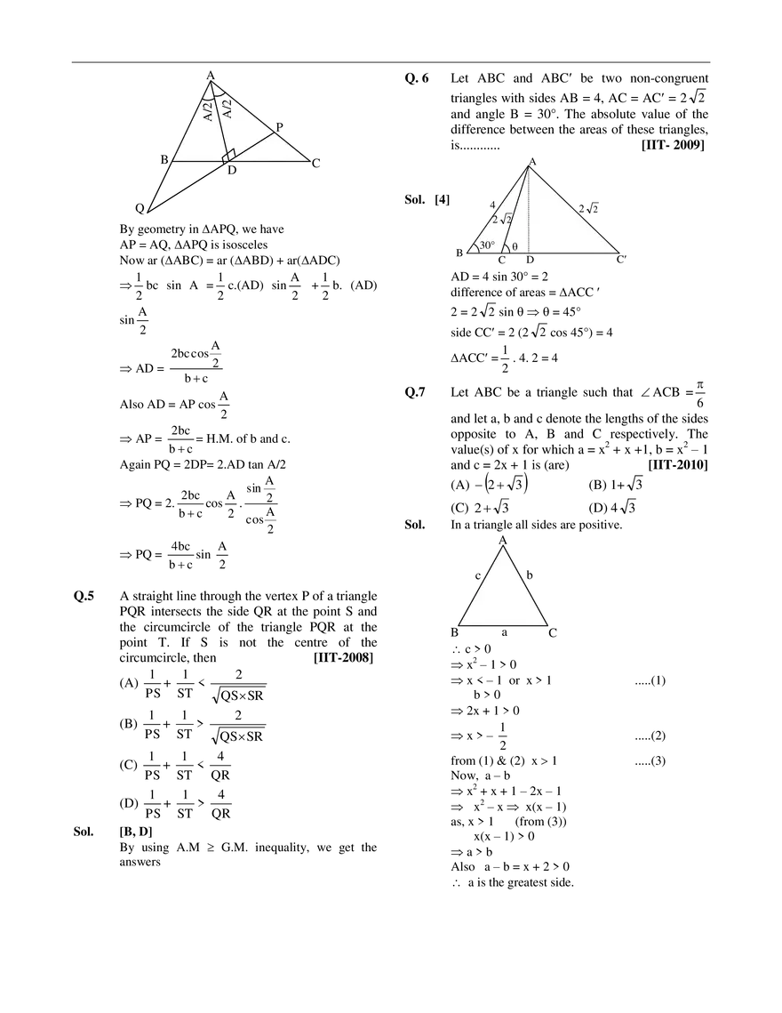 Properties of Triangle Exercise # 4 - Page 2