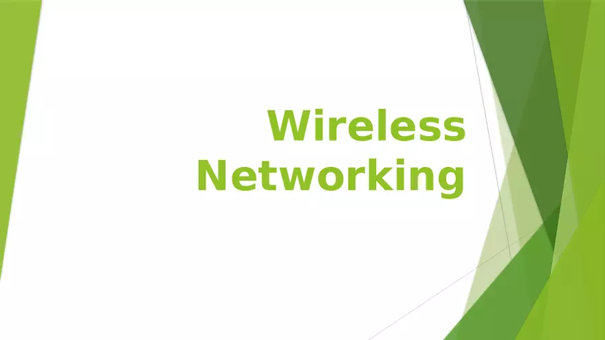 Wireless Networking - Page 1