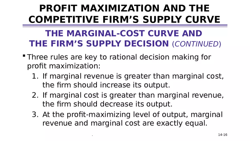 Chapter 14 Firms in Competitive Markets - Page 8