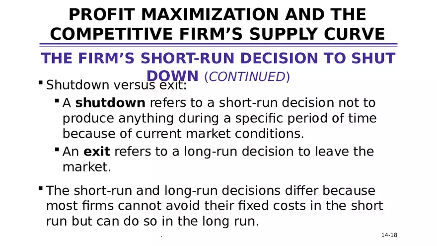 Chapter 14 Firms in Competitive Markets - Page 10
