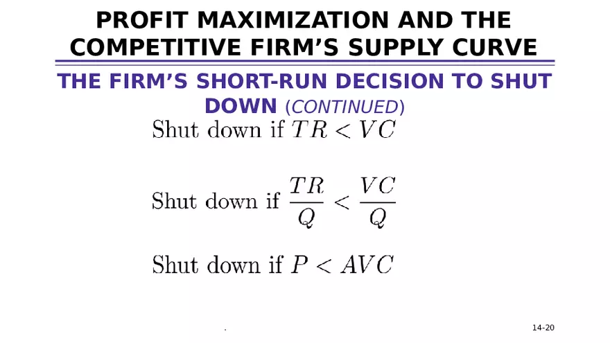 Chapter 14 Firms in Competitive Markets - Page 12