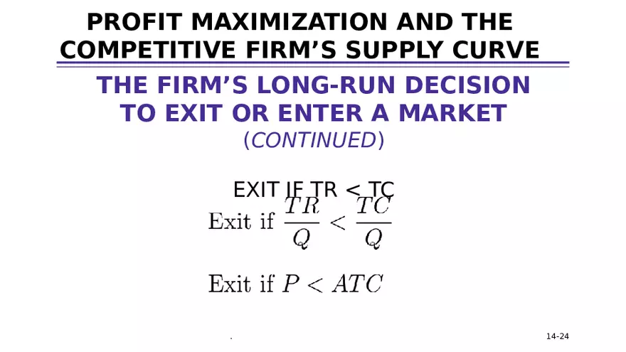 Chapter 14 Firms in Competitive Markets - Page 17