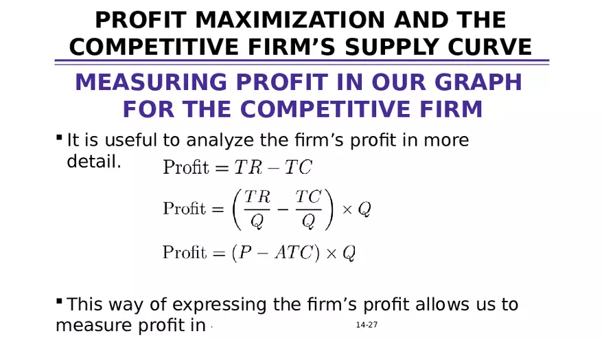 Chapter 14 Firms in Competitive Markets - Page 20