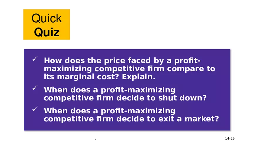Chapter 14 Firms in Competitive Markets - Page 22