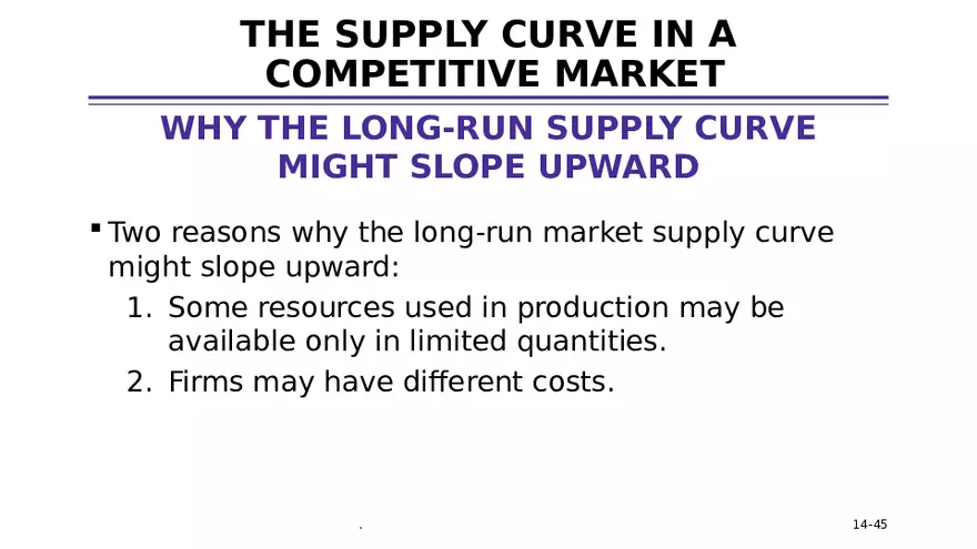 Chapter 14 Firms in Competitive Markets - Page 40