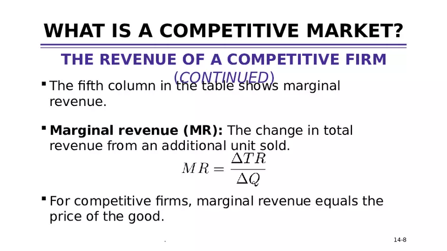 Chapter 14 Firms in Competitive Markets - Page 47