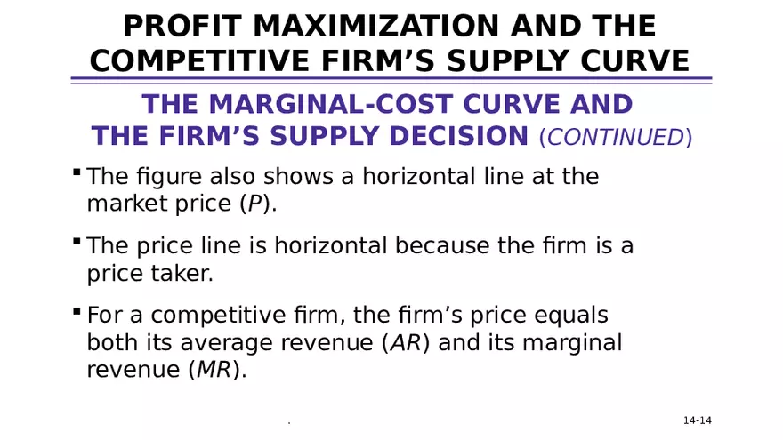 Chapter 14 Firms in Competitive Markets - Page 6