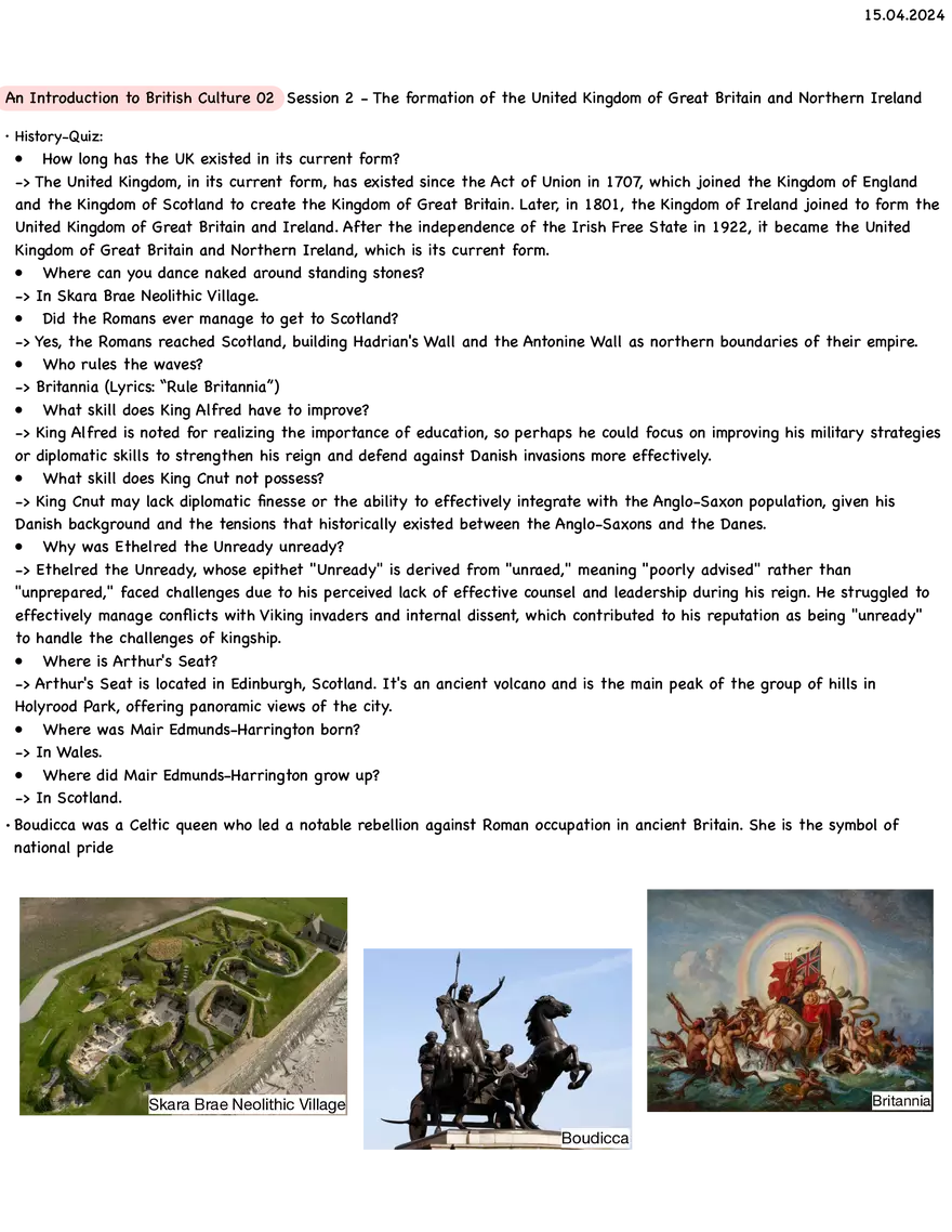 An Introduction to British Culture 02 Session 2 - Page 1