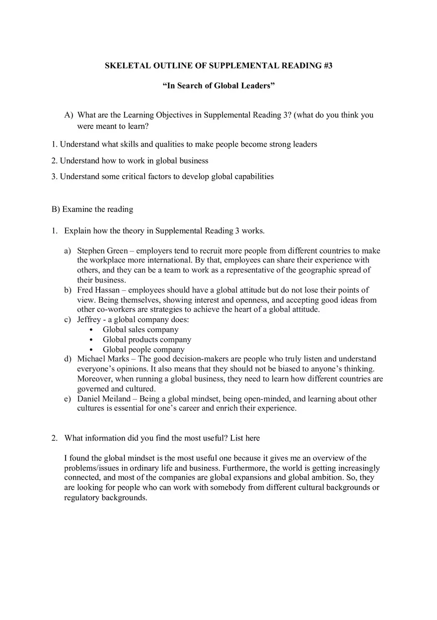 Skeletal Notes 3 - In Search of Global Leaders - Page 1