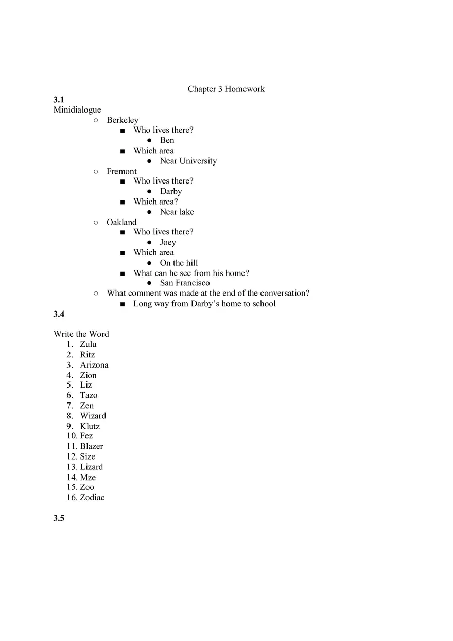 Minidialogue Chapter 3 Bookwork - Page 1