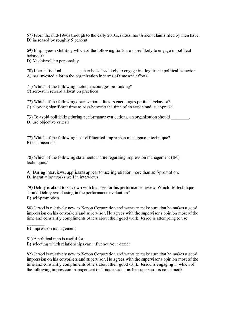 Test Bank for Essentials of Organizational Behavior, Global Edition - Page 5