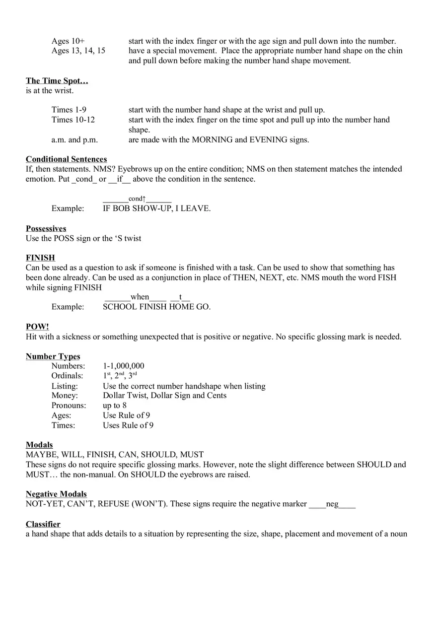 Grammar Rules - Information About ASL - Page 5