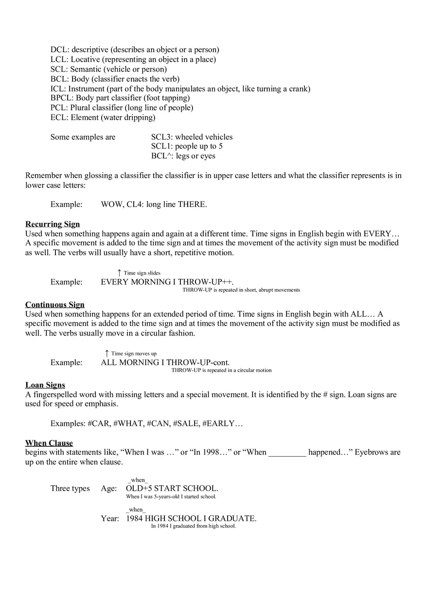 Grammar Rules - Information About ASL - Page 6