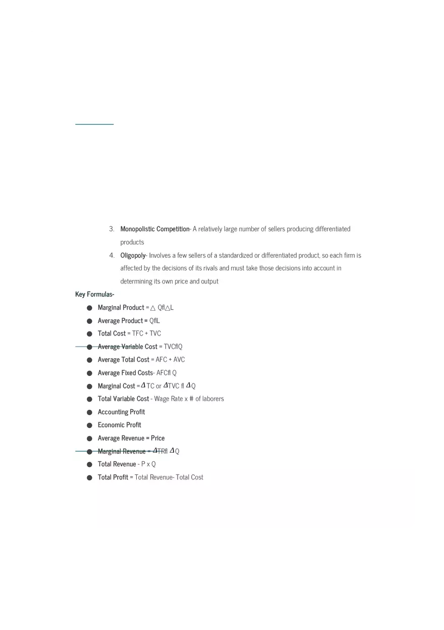 Microeconomics Final Exam Review Sheet Part 4 - Page 8