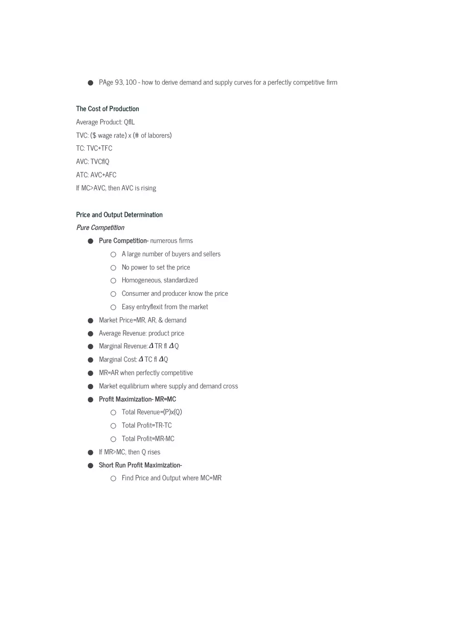 Microeconomics Final Exam Review Sheet Part 4 - Page 9