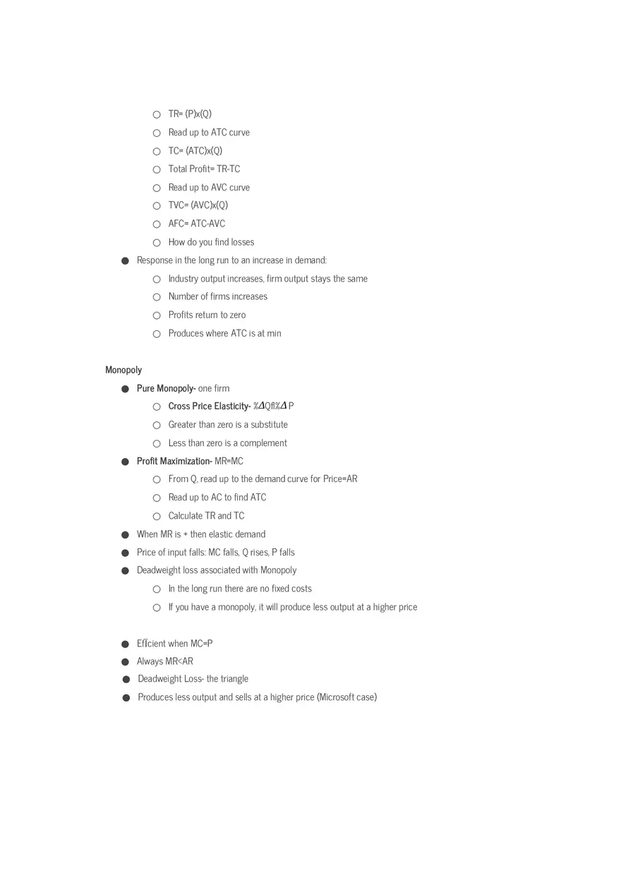 Microeconomics Final Exam Review Sheet Part 4 - Page 10