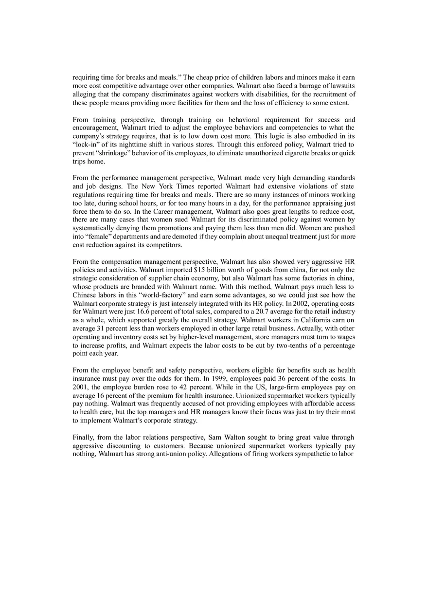 Walmart Case Solution - Page 2