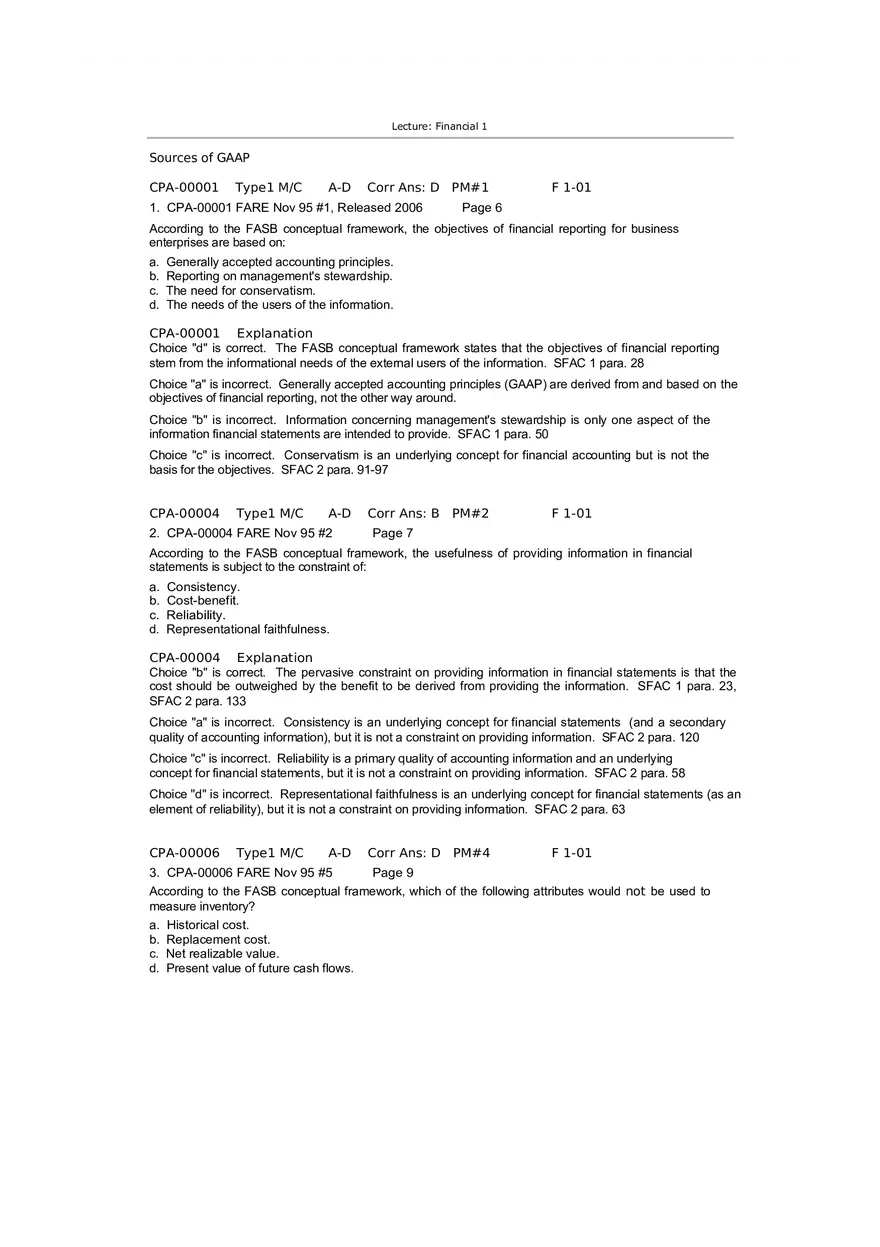 Questions in Financial Acc Answers Part 1 - Page 1