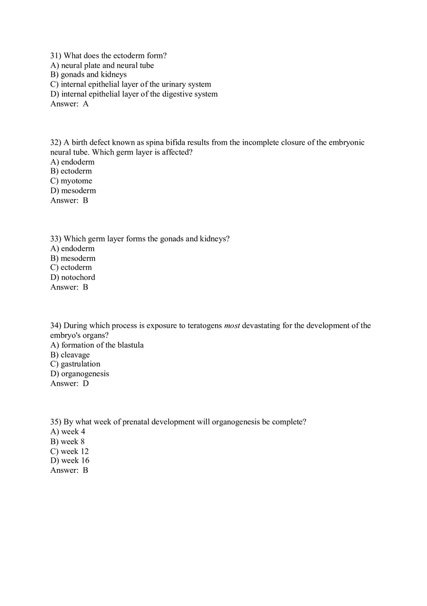 Answers Development and Heredity Part 1 - Page 9