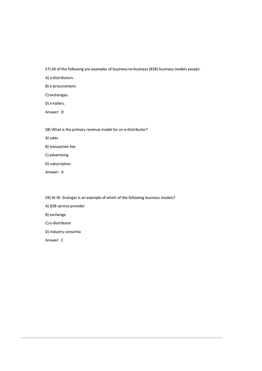 Chapter 2 E-commerce Business Models and Concepts (Answer Key) 2 - Page 10
